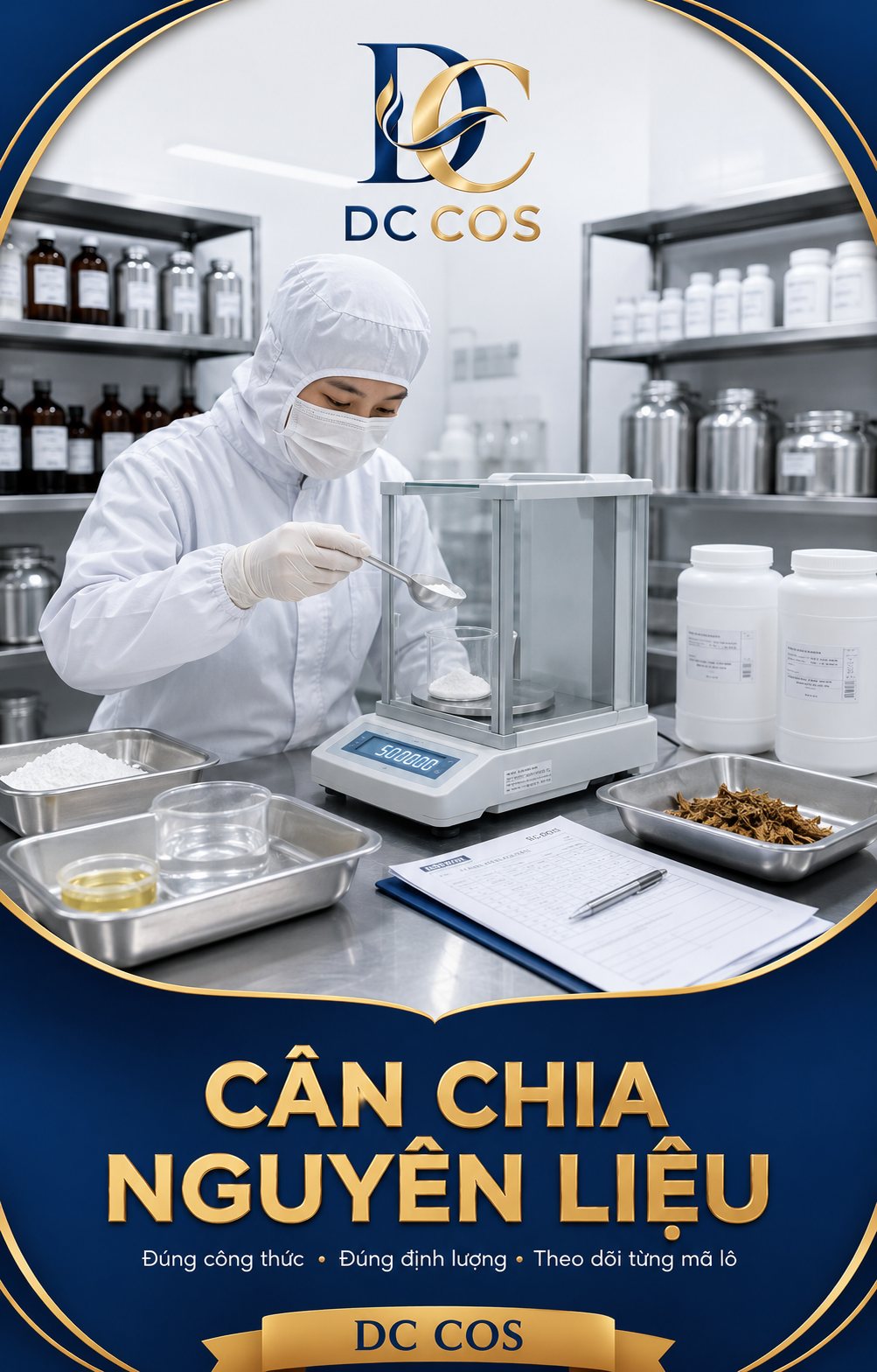 Khu vực cân chia nguyên liệu — nhà máy DC COS